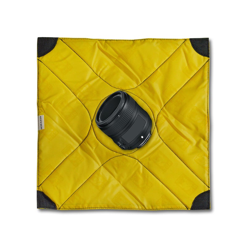 Ape Case Cubeze Padded Wrap (ACGW12); 12"x12" Square; Velcro Closure; Black Exterior, Yellow Interior - Image 2